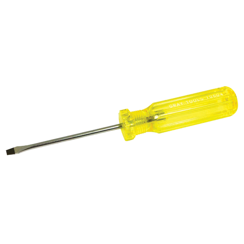 Slotted Screwdriver, 3/16", 8-1/4" L, Plastic Handle Meunier Outillage Industriel