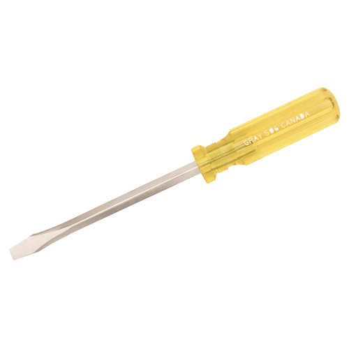 Tournevis fendu, 1/4", 6-3/4" lo, Prise Plastique Meunier Outillage Industriel