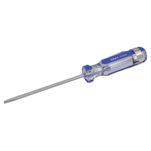 Slotted Screwdriver, 1/8" Tip, Round, 5-1/2" L, Plastic Handle Meunier Outillage Industriel