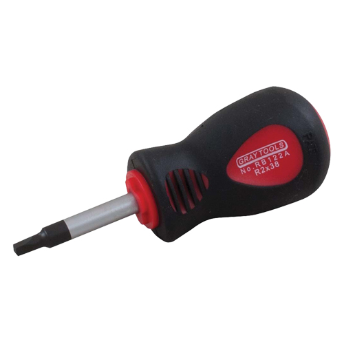 Square Recess Screwdriver, #0 Tip, Round, 4" L, Cushion Grip Handle Meunier Outillage Industriel