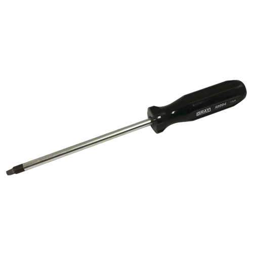 Square Screwdriver, #4 Tip, Round, 9-3/4" L, Plastic Handle Meunier Outillage Industriel