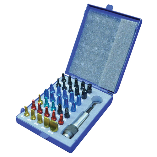 Color Insert Bit Set In Metal Case Meunier Outillage Industriel