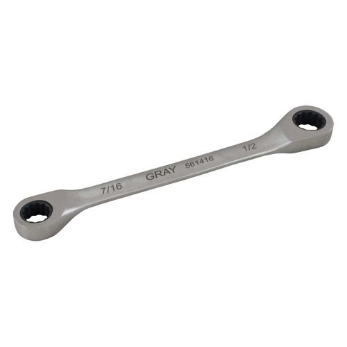 Cl&eacute; &agrave; cliquet polygonale double pour engrenage, 12 pans, 5/16" x 3/8", Fini Ordinaire Meunier Outillage Industriel