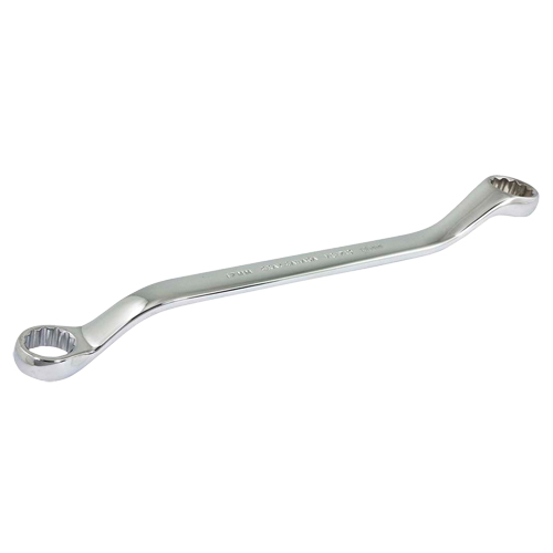 Box End Wrench, 12 Point, 17 mm x 19 mm, 15° Offset, Chrome Finish Meunier Outillage Industriel