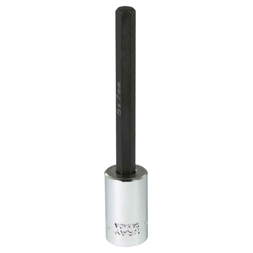 Extra Long Bit  Socket, 7 mm x 4" L, 3/8" Drive Meunier Outillage Industriel