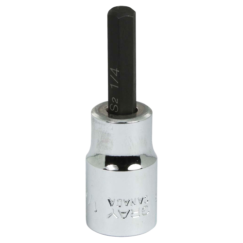 Bit Socket, 1/4" x 2-3/10" L, 3/8" Drive Meunier Outillage Industriel