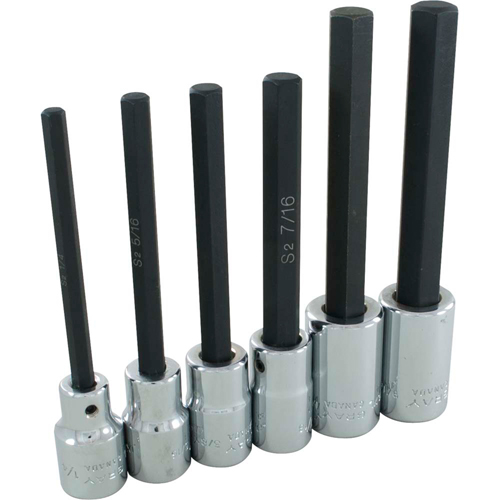 Jeu de douilles &agrave; t&ecirc;te hexagonale, Hexagonale, Prise 1/2", 6 mr Meunier Outillage Industriel