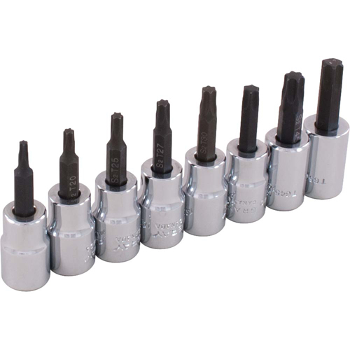 Jeu de douilles, Torx, Prise 3/8", 8 mrcx Meunier Outillage Industriel