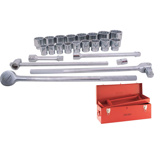 Jeu de douilles et accessoires, 24 Mcx, Prise de 1" Meunier Outillage Industriel