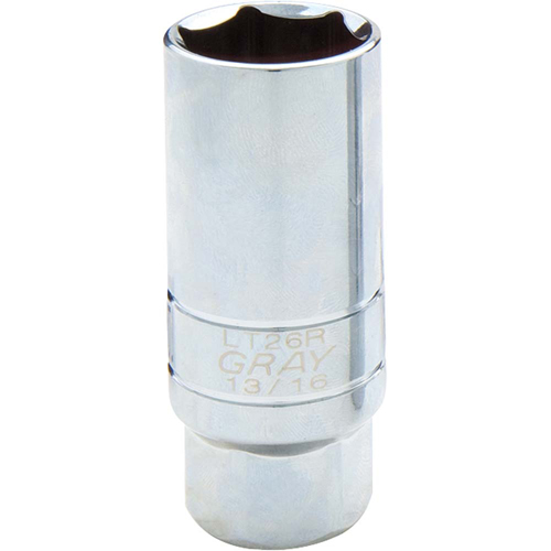 Spark Plug Socket, 3/8" Drive, 13/16" Socket, 1-1/10" L Meunier Outillage Industriel