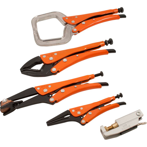 Welding Locking Plier Set, 5 Pieces Meunier Outillage Industriel
