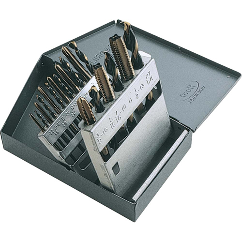 Jeu de tarauds et forets, 18 morceaux Meunier Outillage Industriel