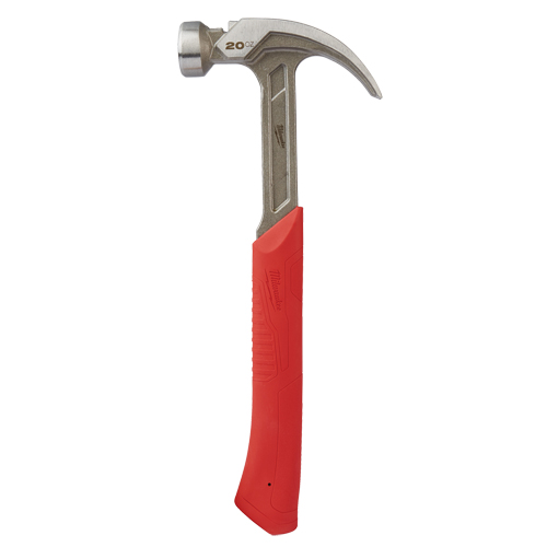 Curved Claw Smooth-Face Hammer, 20 oz., Solid Steel Handle, 14" L Meunier Outillage Industriel