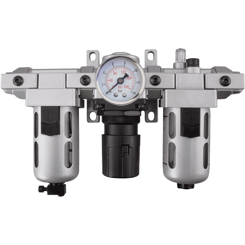 Modular Filter, Regulator & Lubricator (Gauge Included), 1/4" NPT Meunier Outillage Industriel