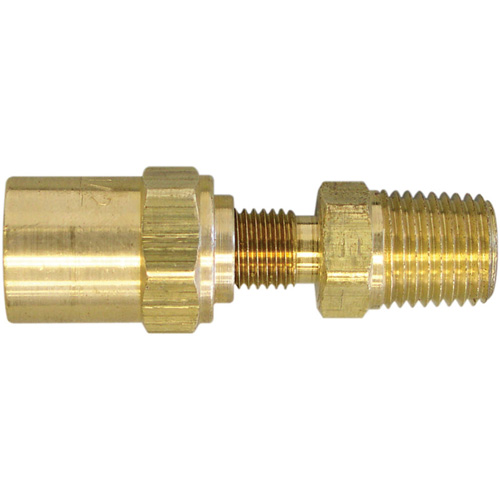 3/8" NPT Reusable Hose Fitting, 11/16" Dia., Brass Meunier Outillage Industriel