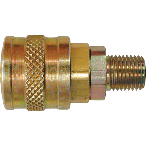 Raccords rapides - 1/4" industriel, &agrave; soupape/1 voie - Raccords automatiques, Laiton Meunier Outillage Industriel