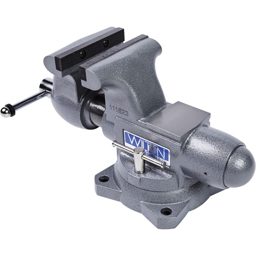 &eacute;tau pour ouvriers, Largeur des m&acirc;choires 6-1/2", Profondeur de la gorge 4-1/4" Meunier Outillage Industriel
