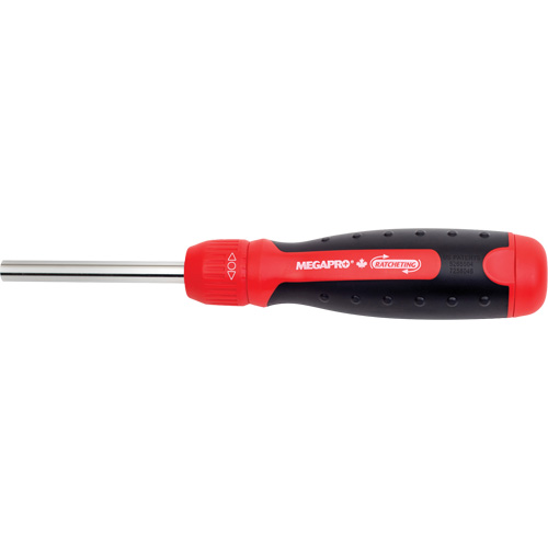 Tournevis &agrave; cliquet inviolable, 8-1/2" lo, Prise Coussin&eacute;e Meunier Outillage Industriel