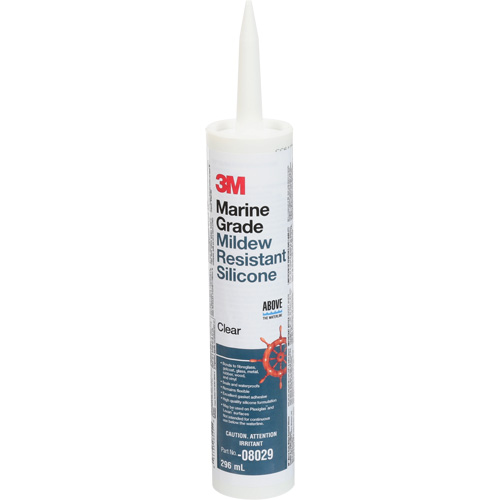 Marine Grade Silicone Sealant, 296 ml, Cartridge, Clear Meunier Outillage Industriel