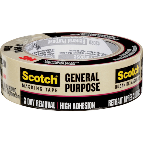 Ruban-cache Scotch pour entrepreneurs 2020, 36 mm (1-1/2") x 55 m (180'), Beige Meunier Outillage Industriel