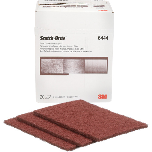 Scotch-Brite Extra-Duty Hand Pad, Aluminum Oxide, 9" x 6", Fine Grit Meunier Outillage Industriel