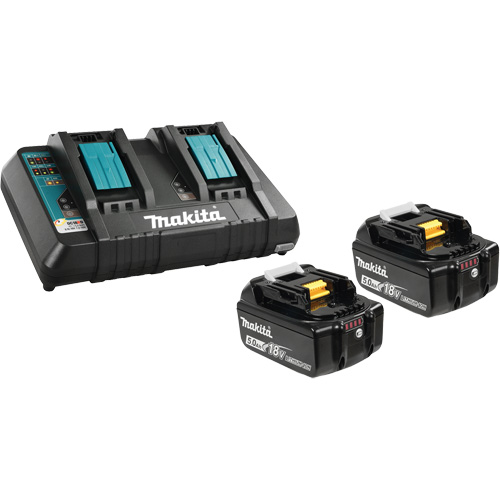 Li-Ion Battery & Dual-Port Charger Kit, 18 V, Lithium-Ion Meunier Outillage Industriel
