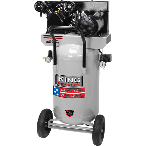 Air Compressor, Electric, 24 Gal. (29 US Gal), 150 PSI, 120/1/240/1 V Meunier Outillage Industriel