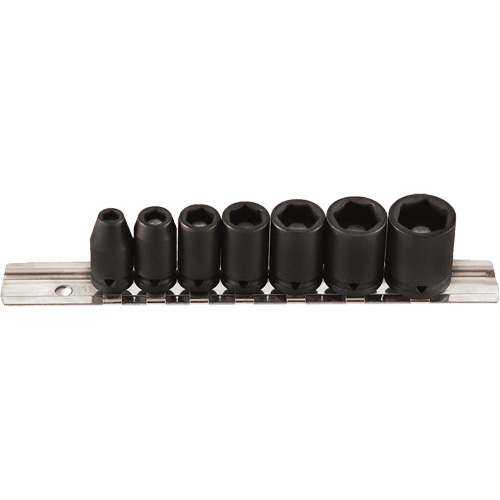 Jeu de douilles magn&eacute;tiques, 7 Mcx, Chocs, Prise de 1/4" Meunier Outillage Industriel