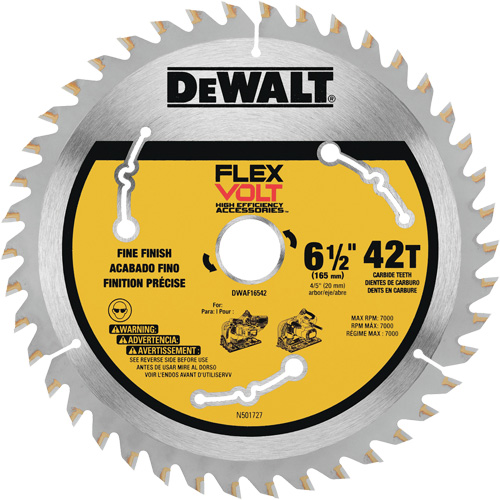 FlexVolt&reg; TrackSaw Blade, 6-1/2", 42 Teeth, Wood Use Meunier Outillage Industriel