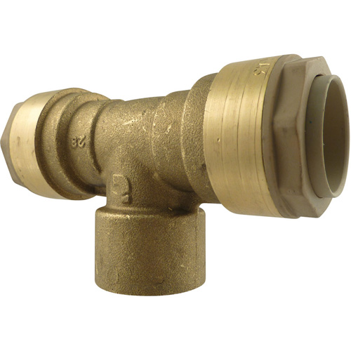 Quickline Air Piping Tee Connect, Brass, 1/2" Meunier Outillage Industriel
