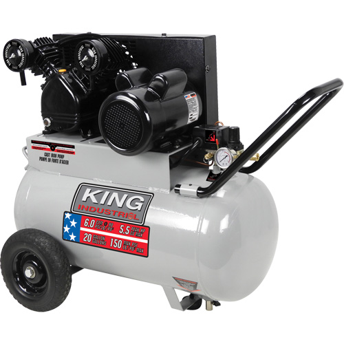 Air Compressor, Electric, 20 Gal. (24 US Gal), 150 PSI, 120/1/240/1 V Meunier Outillage Industriel