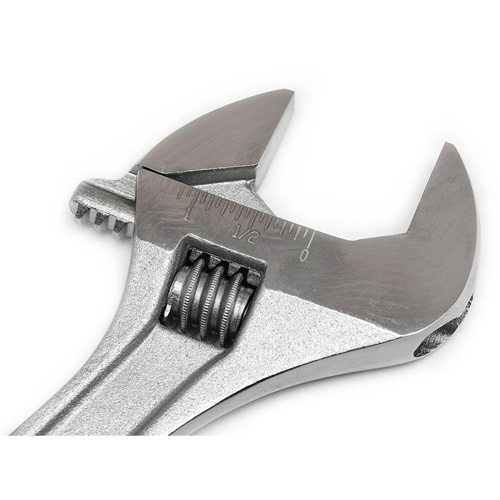 Adjustable Wrench - Boxed, 10" L, 1-5/16"/34 mm Max Width, Chrome Meunier Outillage Industriel
