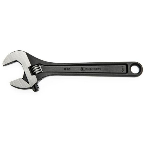 Adjustable Wrench, 8" L, 1-1/8" Max Width, Black Oxide Meunier Outillage Industriel
