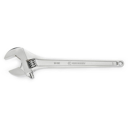 Adjustable Wrench, 18" L, 2-1/16" Max Width, Chrome Meunier Outillage Industriel