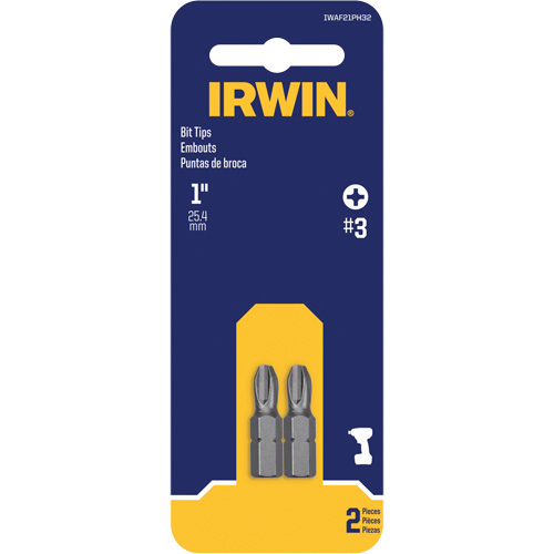 Embouts de tournevis &agrave; ins&eacute;rer, Phillips, #3, Prise 1/4" Meunier Outillage Industriel