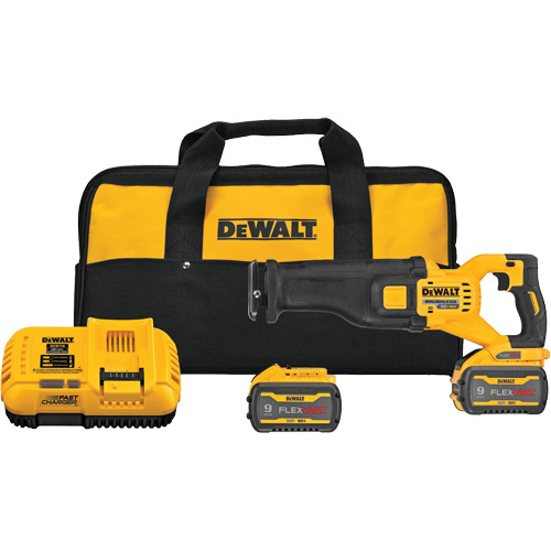 Ensemble de scie alternative sans balai FlexVolt Max, 60 V, Lithium-ion Bloc-pile, 0-3000 coups/min Meunier Outillage Industriel