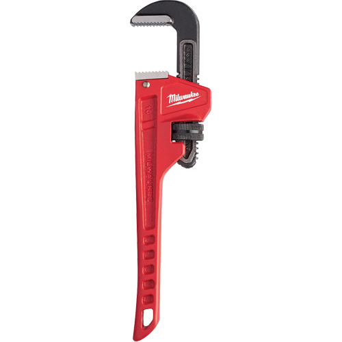 Cl&eacute; &agrave; tuyau, Cap des m&acirc;choires 1-1/2", Longueur 10", Fini Rev&ecirc;tement en poudre, Prise Ergonomique Meunier Outillage Industriel