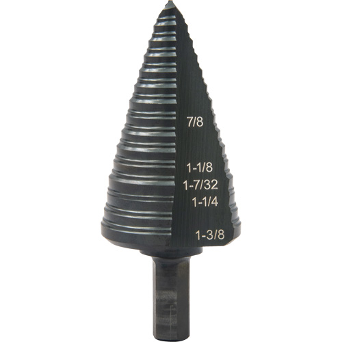 Foret &eacute;tag&eacute; &agrave; trous multiples no 12, 7/8" - 1-3/8", Incr&eacute;ments de 1/16", Acier rapide Meunier Outillage Industriel