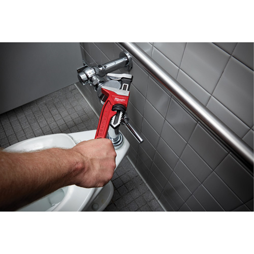 Cl&eacute; &agrave; tuyau &agrave; m&acirc;choires lisses, Cap des m&acirc;choires 2-5/8", Longueur 12", Fini Rev&ecirc;tement en poudre, Prise Ergonomique Meunier Outillage Industriel