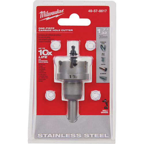 One-Piece Carbide Hole Cutters, 1-7/32", 3/16" Depth of Cut Meunier Outillage Industriel