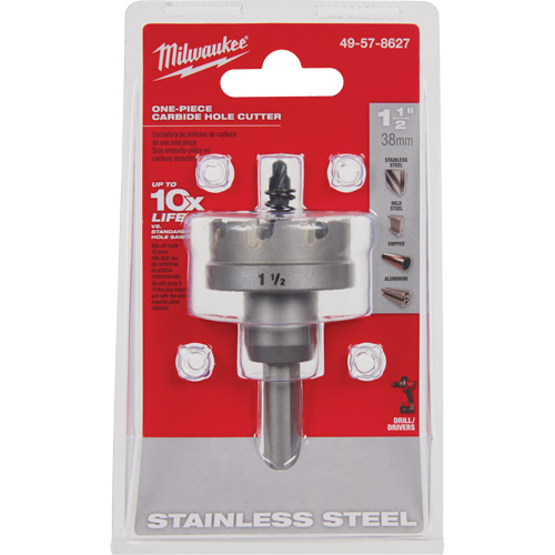 One-Piece Carbide Hole Cutters, 1-1/2", 3/16" Depth of Cut Meunier Outillage Industriel