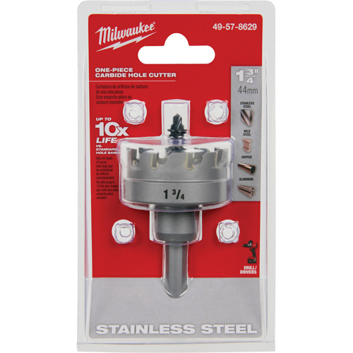 One-Piece Carbide Hole Cutters, 1-3/4", 3/16" Depth of Cut Meunier Outillage Industriel