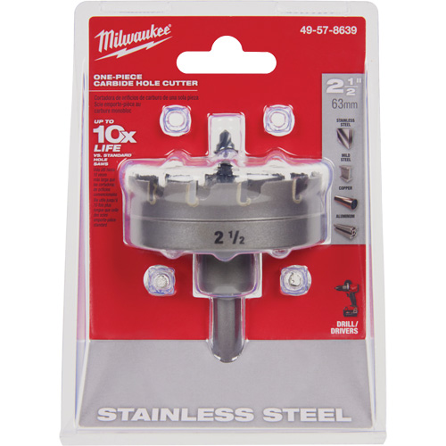 One-Piece Carbide Hole Cutters, 2-1/2", 3/16" Depth of Cut Meunier Outillage Industriel