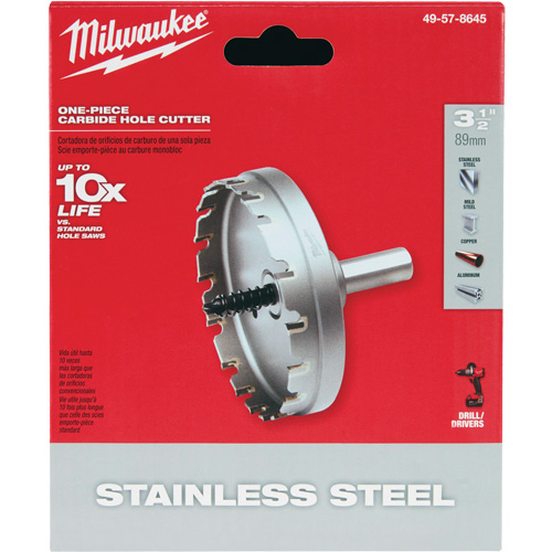 One-Piece Carbide Hole Cutters, 3-1/2", 3/16" Depth of Cut Meunier Outillage Industriel