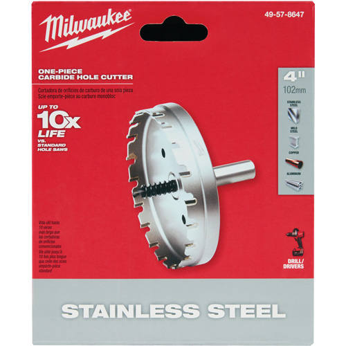 One-Piece Carbide Hole Cutters, 4", 3/16" Depth of Cut Meunier Outillage Industriel