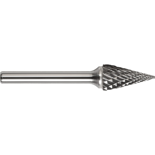DRILLCO Magnum Double Cut Solid Carbide Burr, SM-3, 1/4" Dia., 1/4" Shank, 1" Depth of Cut Meunier Outillage Industriel