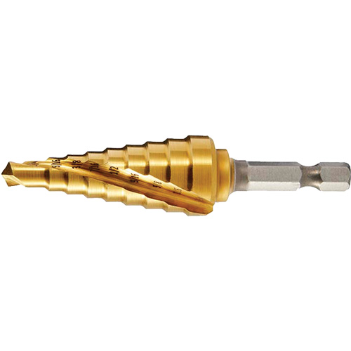 Foret &eacute;tag&eacute; no 3 DRILLCO, 3/16" - 7/8", Incr&eacute;ments de 1/16" Meunier Outillage Industriel