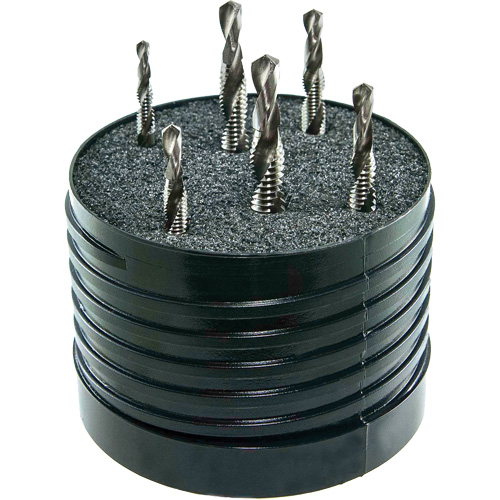 DRILLCO Combined Tap & Drill Set, 6 Pieces, High Speed Steel Meunier Outillage Industriel