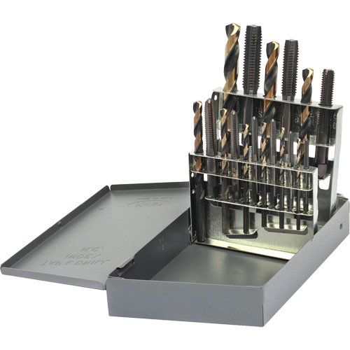 Jeu de tarauds & forets DRILLCO, 18 morcea Meunier Outillage Industriel