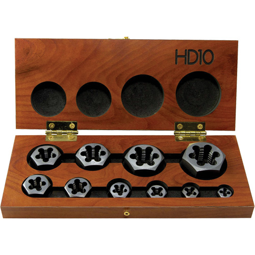 DRILLCO Hex Threading Die Set, 10 Pieces Meunier Outillage Industriel